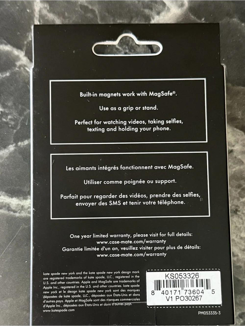 kate spade Gold Magnetic Ring Stand Packaging NIB